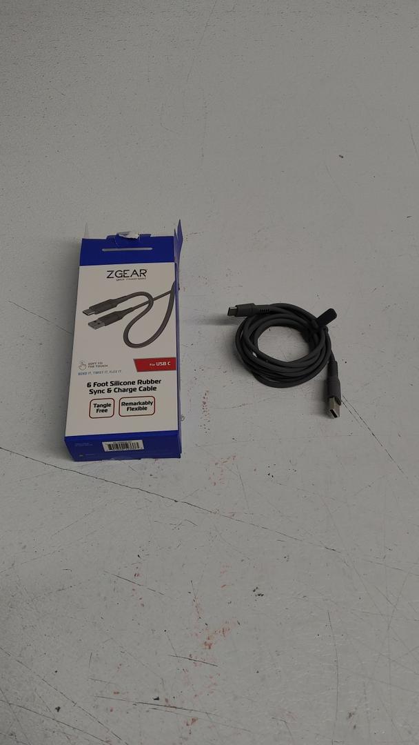 ZGear 6 Foot Silicone Rubber Sync & Charge Cable, USB C