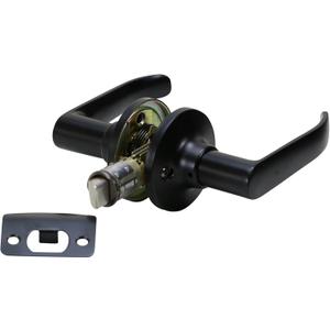 Lockset for RV - Style 3 - Lever Set - (Passage | Matte Black) - Recreational Vehicle Camper Trailer Mobile Home