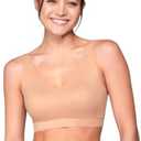 Floatley Cozy Bra Comfort Wirefree Full Coverage Seamless Bra with Embedded Pad for Women, S