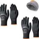 toolant Winter Work Gloves for Men & Women, 3/4 Waterproof Freezer Gloves with Thermal Insulated, Durable, Strong Grip (Large, Black)