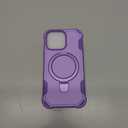 Compatible with iPhone 13 Pro Case with Invisible Magnetic Ring Stand [Compatible with Magnetic] [Military Drop Protection] Shockproof Slim Hard Back Soft Edge Case 6.1 Inch, Purple