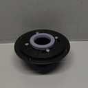 2-Inch Adjustable Shower Drain Flange Base - Black ABS/PVC Compatible Linear/Square Floor Drain with Threaded Ring and Rubber Gasket, Leak Proof Design for Tile Installation