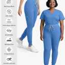 Women's Medical Scrub Pants, Soft Jogger Pant Sky Blue