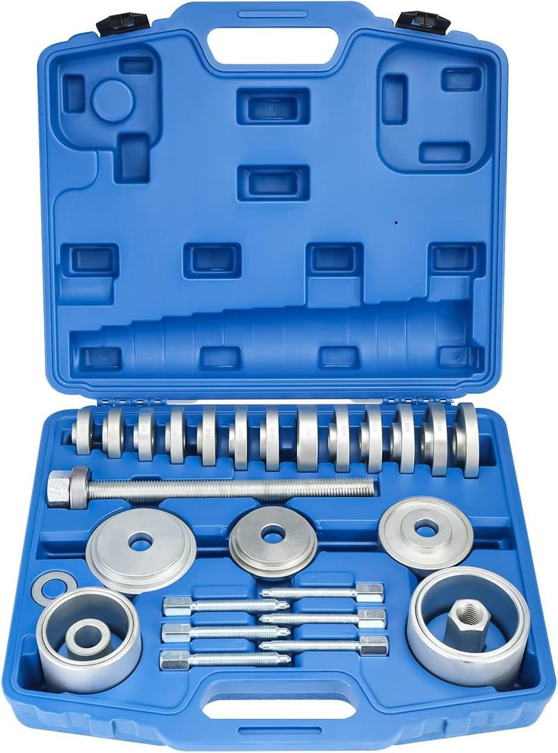 KUNTEC 31pcs Univeral Front Wheel Drive Hub Bearing Puller Remover Installer Tool Set
