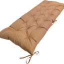 Waterproof Bench Seat Cushions Outdoor,Porch Swing Replacement Cushion,Thicken Patio Bench Rocking Chairs Pad Lounger Seat Pads for Wicker Loveseat Settee Khaki,59 * 20"