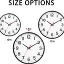 Wall Clocks Battery Operated 14 inch Modern Wall Clock,Silent Non Ticking Wall Clock for Living Room Bedroom Kitchen Office Classroom Decor (White and Black)
