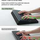 Vaydeer Wrist Rest with Keyboard Stand, Computer Wrist Support Pad, Ergonomic Keyboard Riser Holder Lifter Tray with Wrist Pad, Soft Memory Foam Desk Cushion, Palm Hand Typing for Office Home School (Black)