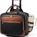 LOVEVOOK Rolling Laptop Bag for Women, Underseat Carry On Bag with Wheels