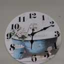 Silent Wall Clocks for Bathroom,Rustic Style Waterproof Glass Wall Clock for Bathroom Shower Pool (10 Inch,Blue)