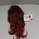 Long Wavy Black and Dark Red Ombre Wig for Women Synthetic Hair Wig for Cosplay Costume Halloween Party Including A Box of Green Washable Face Body Paint