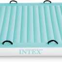 INTEX 56289EP Inflatable Floating Water Lounge: Soft Fabric Handles Built-In Cup Holders Secure Tie-Downs 880lb Weight Capacity 122" x 72" x 7"