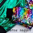 Girls Flip Sequin Jackets Kids Rainbow Sparkle Outwear Toddler Boys Glitter Sleeve Shiny Metallic Coat Birthday (Green, XXXL)