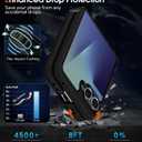 Compatible for Samsung Galaxy Z Flip 7 5G Case, Crystal Clear Slim Cover with Hinge, Hard PC Back and Soft TPU Bumper, Full Body Shockproof Protective Phone Case, Anti-Scratch Transparent Design