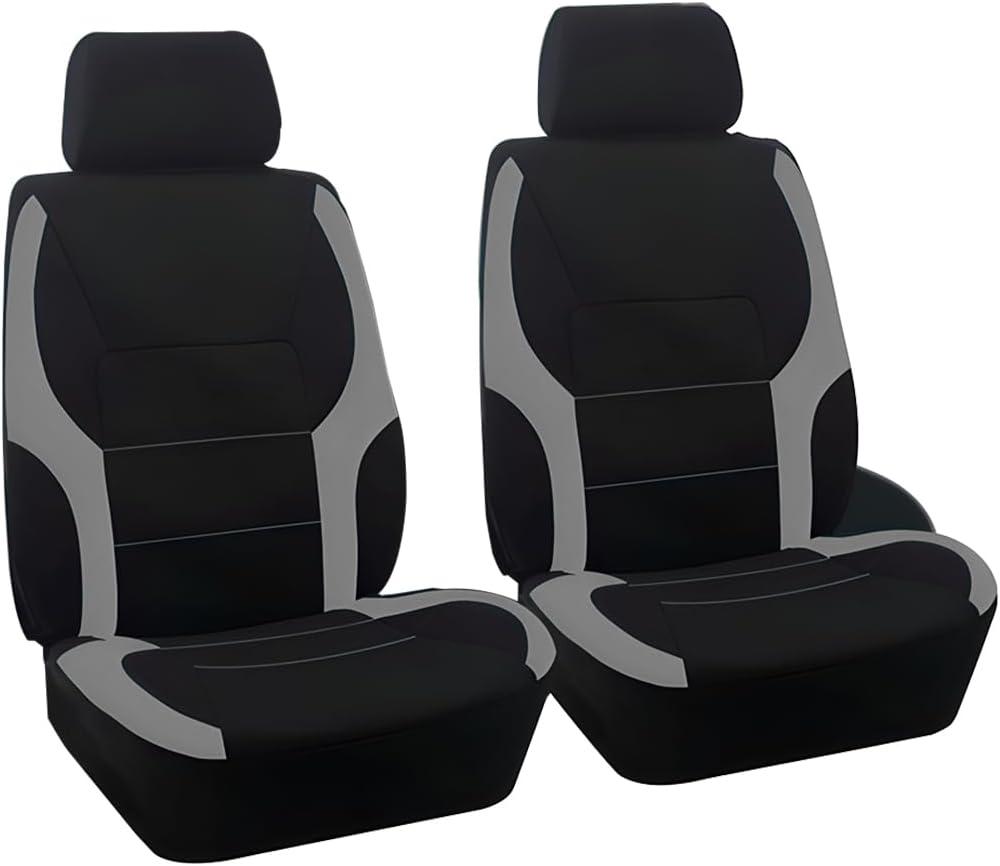 Mandark 4PCS Front Car Seat Covers, Waterproof and Breathable Vehiclce Seat Protector, Comfortable Sponge Seat Cushions, Auto Interior Accessories Universal for SUV, Truck, RVGray