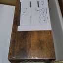 QEEIG Floating Shelves for Wall Bathroom Shelf Bedroom Kitchen Living Room Hanging Book Shelves Small Farmhouse Decor 16 inch Set of 3, Rustic Brown (015-BN3)