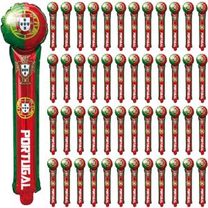 50 PCS Thunder Sticks, 24 Inch Portugal Cheer Sticks for World Cup, Noisemaker for Sporting Events, Boom Boom Stick for Watch Party