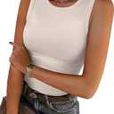 ANRABESS Womens Sleeveless High Neck Tank Tops Fashion Summer Casual Basic Slim Fit Ribbed Racerback Top Shirt Clothes L