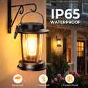 Solar Lanterns Outdoor Waterproof, Bright Hanging Solar Lights for Outside, Upgraded Lanterns Solar Powered Lighting for Garden Patio Porch Tree Decor (Warm Light, 2 Pack)