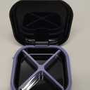 ONTERATE Small Pill Case, Travel Pill Organizer, Small Pill Box, Pill Container for Purse 4 Compartments, Daily Compact Travel Medicine Holder for Vitamins Medication (Black)