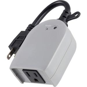 UltraPro Outdoor Outlet Timer, Dusk-to-Dawn Sensor, Single Outlet Light , Simple Automation, Weather-Resistant, Sensing , Seasonal Lights , Landscape, 1 Pack, Gray, 53634