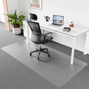 Futurwit Desk Chair Mat for Low Pile Carpets, 96" x 46" Office Clear Protector Floor Mat for Carpets, Easy Glide Plastic Mat for Office Home (Rectangle)