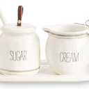 Mud Pie Bistro Cream and Sugar 5 Piece Set