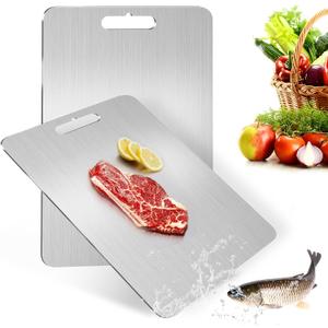 Titanium Cutting Board,2 Packs Titanium Cutting BoardHygienic,Durable,Safe,and Easy to Clean,Ideal Size for Everyday Use(12 * 8 inch and 16 * 11 inch)