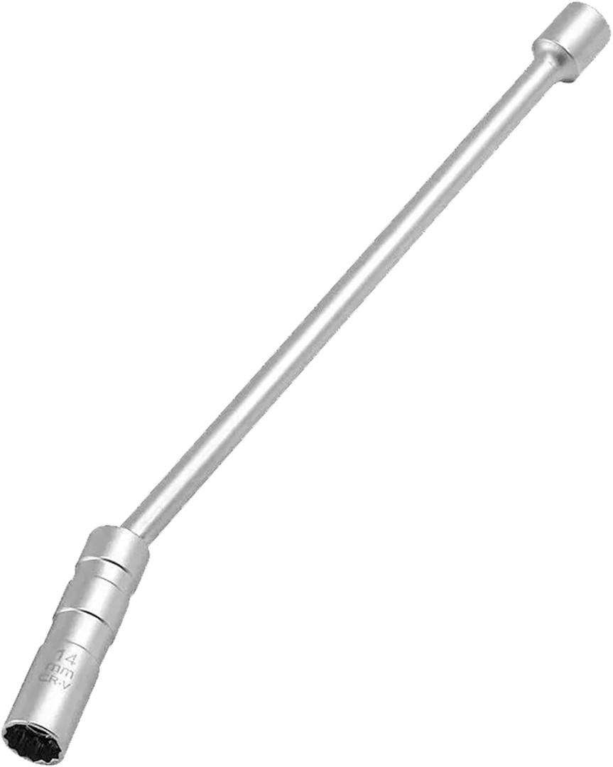 5/8" 9/16" Spark Plug Socket,Car Accessories Swivel Magnetic Spark Plug Wrench Removal Tool,Professional 12-Point Enhanced Magnetic Design with Thin Wall Socket,Compatible with Vehicles (14MM)