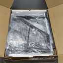 HIGDBFE Dresser with Mirror, 4 Drawers Dresser with 2Tier Shelves, Freestanding Fabric Chest of Drawers for Small Space, Tall Narrow Nightstand Vanity for Bedroom, Hallway, Dorm, Black, 15.3" W