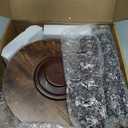 Drink Table, Drink Tables for Small Spaces, Modern Accent Nightstand with Solid Wood Leg for Living Room, Bedroom, Bathroom, Brown