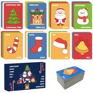 Pack of 2 OHOME Easter Basket Stuffers - Christmas Card Game Snowman Sock Cane Bell Hat for Family Kids Adults Teens Easter Gifts Games - Wildly Entertaining & Easy to Learn - 2-8 Players