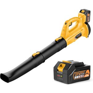 BHY 320 CFM 150 MPH Cordless Leaf Blower with 4.0Ah Battery & Charger, 6-Speed Dial, 2 Section Tubes - Electric Battery Powered Leaf Blower, Versatile and Easy to Use for Yard Work, Dust, Snow Debris