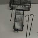 YUOROS Hanging Shower Caddy, 2 Tier Over the Door Shower Organizer Rack Organizer Stainless Steel Rustproof (Black)