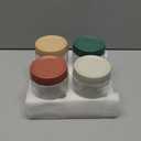 4 pack 10oz Thick Glass Jar with Lid for Overnight Oats,Reusable Leak Proof Wide Mouth Mason Jar perfect for Overnight Oats Fruit Salad Dressing Snacks Cereal Sauce Beans Condiment,Dishwasher Safe