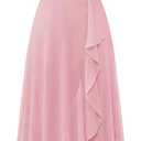 BeryLove Formal Dresses for Women 2026 Wedding Guest with Slit Cocktail Elegant Lace Long Prom Dress (Pink, M)