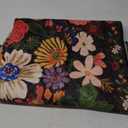 5X3 Feet Area Rugs for Living Room: Washable Rug Vintage Large Soft Boho Floral Non-Slip Carpet Indoor Floor Stain Resistant Thin Carpets for Bedroom Dining Room Farmhouse Nursery Home Office Black