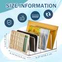 Geyoga 2 Pcs Acrylic File Holder Clear Mail Folder Organizer 5 Sections Multifunction Desktop Storage Letter Sorter Envelope Vertical Dividers for Office, Home, Desk Organization