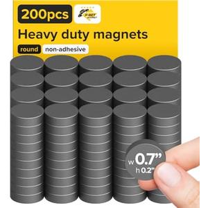 Heavy Duty Magnets for Crafts - Ultra Strong Round Magnets for DIY, Home Space Organization & Decoration - Perfect Size for Whiteboard & Fridge (97 pcs, 0.7x0.2)
