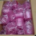 Suclain 50 Pcs Plastic Wine Glasses Ribbed Stemless Wine Glasses 14oz Vertical Design Unbreakable Cups for Outdoor Indoor Vintage Elegant Champagne Whiskey Cups for Party Wedding (Hot Pink)