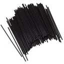 Chef Craft 5 Inch Coffee Stirrer Straws-Set of 450, Pack of 3, black