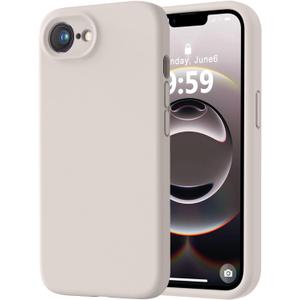 LOVE 3000 Designed for iPhone 16e/17e Case, Premium Silicone with [Soft Anti-Scratch Microfiber Lining] Shockproof Protective Phone Case for Men Women Girls 6.1", Stone