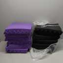 24 Pack Acoustic Panels,2" x 12" x 12"Sound Proof Foam Panels for Wall,Fireproof Absorbing Noise Cancelling Panels,to Absorb Noise and Eliminate Echoes. (12 Purple+12 Black)