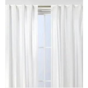 GFI LINEN CLUBS Cotton White Sheer Curtain Panels - Set of 2, 50x84, Lightweight and Airy, Semi-Transparent, Window Treatment Living Room, Bedroom, Kitchen, Easy to Hang, Rod Pocket, Machine Washable