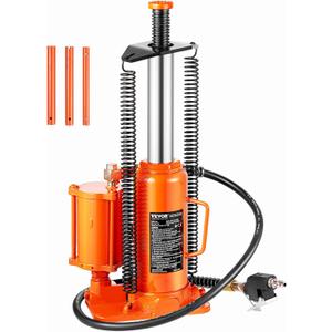 VEVOR Air Hydraulic Bottle Jack, 12 Ton/26455 lbs Pneumatic Hydraulic Bottle Jack with 10.43''-19.88'' Lifting Range & Manual Hand Pump, for Pickup, Truck, RV, Auto Repair, Industrial Engineering