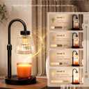 Girece Candle Warmer Lamp with Timer and Dimmer, Adjustable Height Electric Candle Warmer for Jar Candles, 2 Bulbs, Mothers Day Gifts, Modern Home Decor Housewarming Gifts New Home