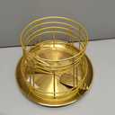 12 Pcs Pizza Stand Set: 4 Metal Stands, 4 Pizza Pans, 4 Spatulas for Weddings, Party(Gold, Round)