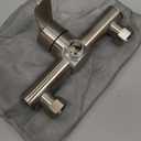 HONGBEC Shower Faucet Valve Diverter - G1/2" Brushed Nickel Stainless Steel Bathroom Mixing Valve, Wall Mounted Bathtub Shower Bidet Faucet Valve for Indoor and Outdoor Use