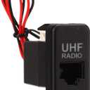 RJ45 Socket, RJ45 UHF Pass Though Socket, UHF Radio RJ45 Socket Blue LED Pass Though Type Replacement for FJ Cruiser