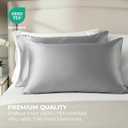 Satin Pillowcase 2 Pack - Queen Size (20"x30", Grey) - Silky Pillow Cases for Hair and Skin - Satin Pillow Covers with Envelope Closure - Extra Soft Premium Microfiber