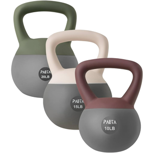 PAETA Soft Kettlebell for Home Fitness – Anti-Slip Grip & Wide Handle Design,Soft Kettlebell Set, Gentle Floor-Friendly Impact – 10lbs, 15lbs, 20lbs, for Home Functional Training